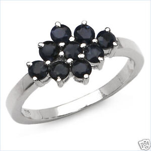 Pure Sterling Silver Genuine Sapphire Ring Size 7.0          # sr116