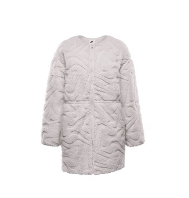 $180 Nuevo con Etiquetas Nike Mujer Calce Suelto Pila Alta Chaqueta Sherpa Vellón Blanco-Talla Mediana Foto 1 de 2
