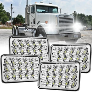 4x 4x6" LED Headlights Hi-Lo Beam H4656/4651 For Kenworth Peterbilt 357 379 378 - Picture 1 of 8