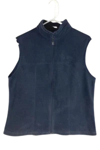North End Women's Blue Fleece Vest Size L with Pockets - Good Condition - Picture 1 of 5