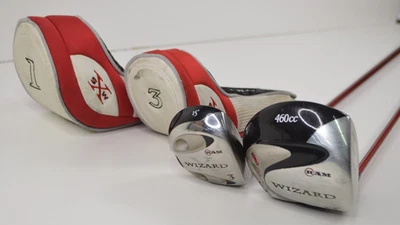 Ram Wizard 460cc Driver & 3 Fairway Wood 15° w/ Head Covers Apollo Xenon Shafts - Image 1 of 4