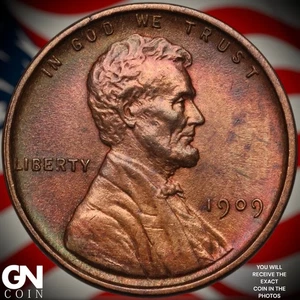1909 P VDB Lincoln Cent Wheat Penny A8854 - Picture 1 of 2