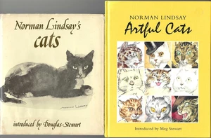 2 x Norman Lindsay HB Cat Books + Artful Cats Meg Stewart + Cats Douglas Stewart - Picture 1 of 6