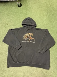 Vintage 90s Arabian US Nationals Horse Hoodie Sweatshirt Size 2XL Green Nature - Foto 1 di 11