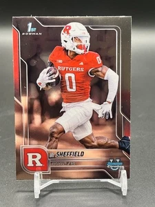 DT Sheffield 2025 Bowman Chrome University 1st Rutgers  - Picture 1 of 1