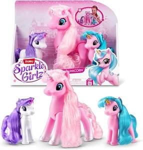 Zuru Sparkle Girlz Unicorns & Ponies-Sparkle Unicorn Set Of 3 - Picture 1 of 7