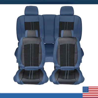 Fundas de asiento de coche de cuero para Toyota Corolla 5 asientos cuero delantero trasero 5 asientos Foto 1 de 4