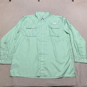 Ducks Unlimited Mens Large Shirt Green Plaid Long Sleeve Button-Down Vented - Picture 1 of 12
