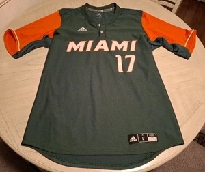 Adidas Miami Hurricanes Sample Team Player Issue Baseball Jersey L Large NEW - Picture 1 of 4