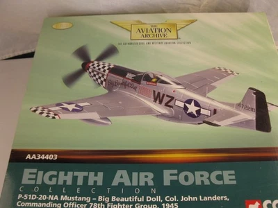 ARCHIVO DE AVIACIÓN CORGI - 1:32 P-51 MUSTANG "MUÑECA GRANDE HERMOSA" AA34403 Foto 1 de 3