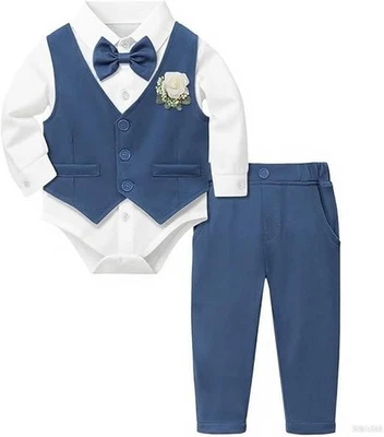 Abito Bimbo Battesimo, Costume da bambino da gentiluomo 3-6 Mesi - Immagine 1 di 4