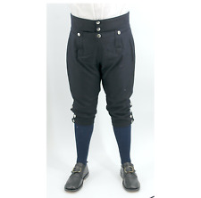 Colonial Knee Breeches - Dark Blue Wool Size 36-40 - Rev War, Reenactment