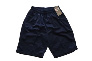 Hill Men's Basketball Gym Polyester Mesh Shorts Navy 8" Inseam Sidepockets Sz. S - Picture 1 of 11