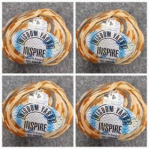 Lot Of 4 Wisdom Yarns Inspire 100g/220YDS 75% ACRYLIC 25% WOOL Color 111 Multi - Picture 1 of 6