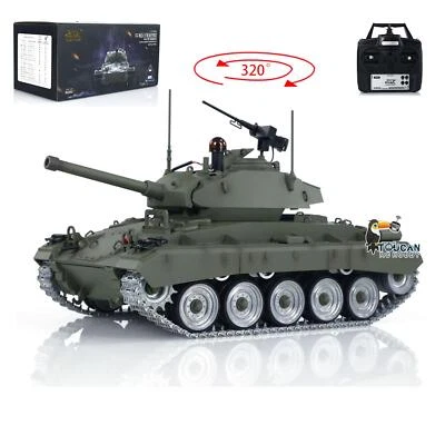Tongde M24 Chaffee 1/16 RC Tank Model Infrared Combating System Upgraded Wheels - Image 1 of 4