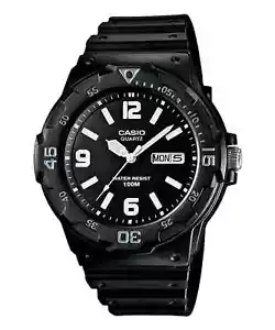 Orologio Uomo CASIO MRW-200H-1B2VDF Silicone Nero Sub 100mt - Foto 1 di 1