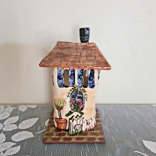 Blue Sky Clayworks WELCOME HOME Cottage Tea light Candle Holder Heather Goldminc