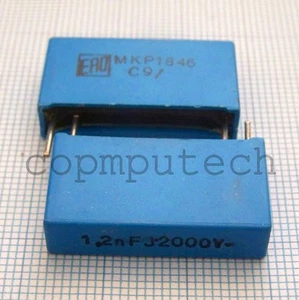 1 pezzo 1,2nF 2000V 5% Condensatore Film Polipropilene ERO MKP1846 2 kV, 700 Vac - Foto 1 di 1