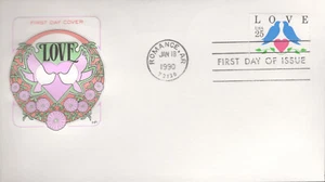 FDC 1990 - Scott # 2440 - Love Issue - Farnam Cachet - Imagen 1 de 1
