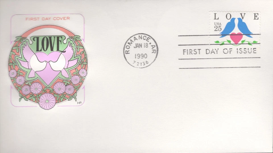 1990 FDC - Scott# 2440 - Love Issue - Farnam Cachet - Image 1 of 1