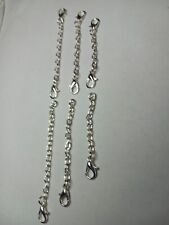 UK Jewellery 6 Pieces of Oval Silver Bracelet Necklace Extension Extender Chain