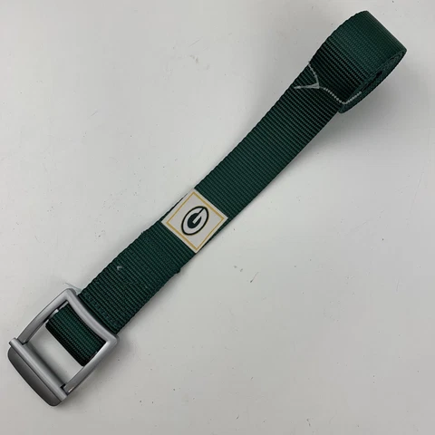 Green Bay Packers Football Adjustable Field Belt Men's S/M (32-42) New Cover