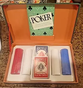 Set carte da gioco poker Stati Uniti 1950 vintage. Carte e fiches SIGILLATE - Foto 1 di 5