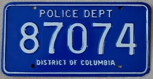 1980s District of Columbia Police Dept. Retired Automobile License Plate