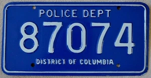 1980s District of Columbia Police Dept. Retired Automobile License Plate - Picture 1 of 1