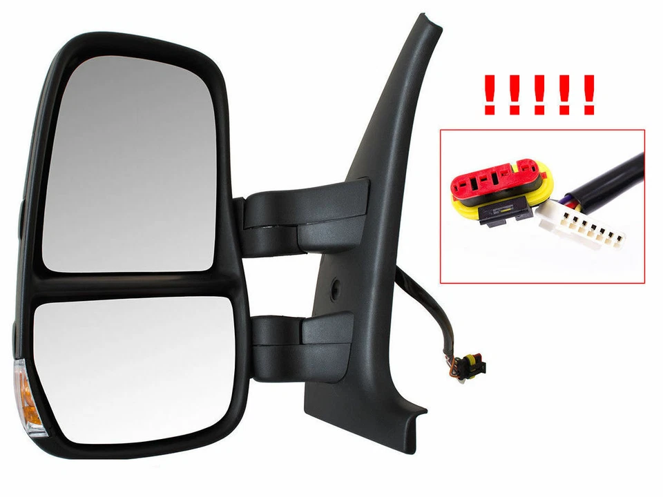 SPECCHIO RETROVISORE ELETTRICO SINISTRA BRACCIO CORTO PER IVECO DAILY IV V 06-14 - Immagine 1 di 2