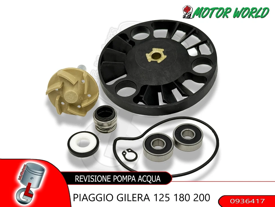 REVISIONE COMPLETO POMPA ACQUA PIAGGIO BEVERLY 200 ANNO 2001 2002 2003 - Immagine 1 di 1