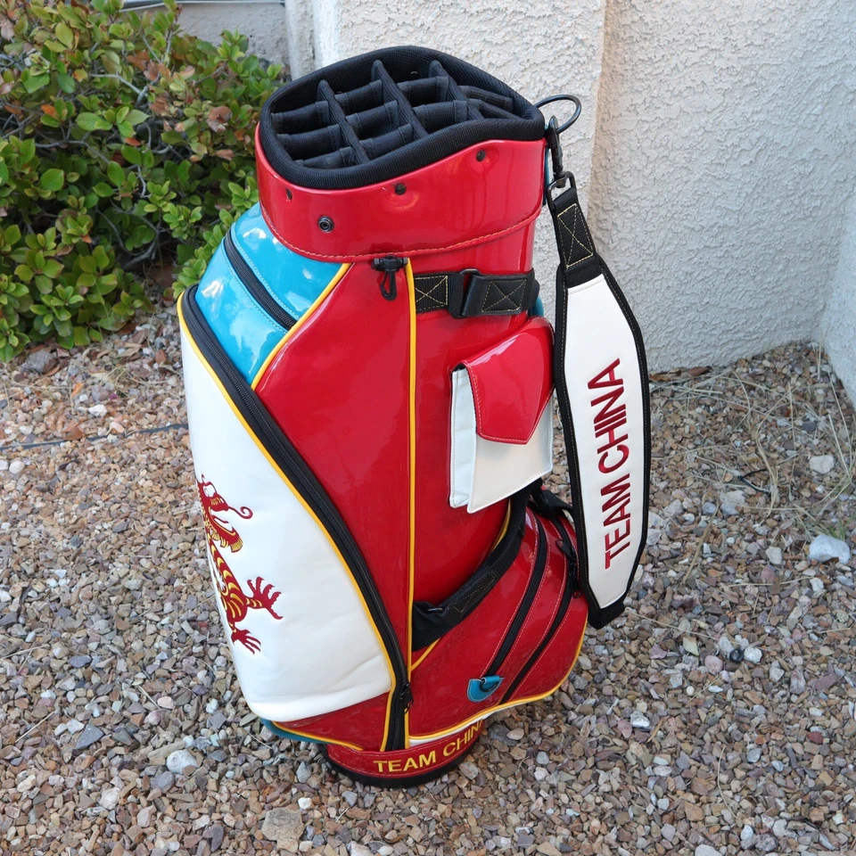 Bolsa de golf Belding International Cup 2016 Shadow Creek Team China cuero brillante Foto 1 de 4