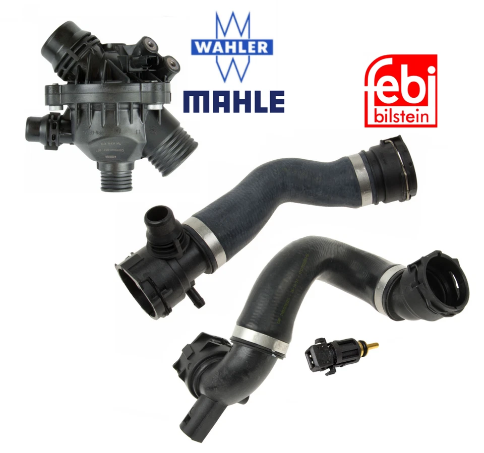 Sensor de manguera de radiador inferior superior termostato fabricante de equipos originales 4 piezas para BMW N51 128i E90 E92 E93 Foto 1 de 1