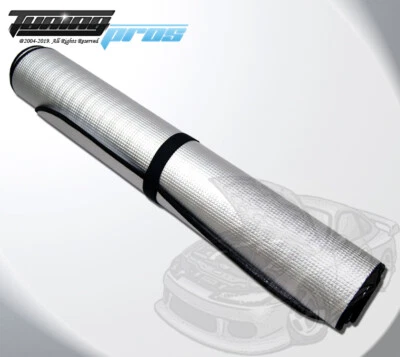 Custom Fit Roll Up SunShade Windshield Visor Sun Shade For Nissan 370Z Z34 09-20 - Image 1 of 4