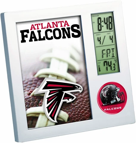 ATLANTA FALCONS ~ (1) Official NFL Team Logo Desk Alarm Clock ~ New! Cover