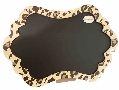 Leopard Print Chalkboard Horizontal Easel Personalize Wedding Party 8”x11” New - Image 1 of 4
