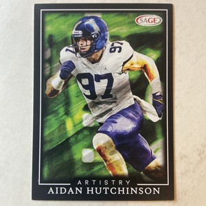 2022 Sage Artistry Aidan Hutchinson Black Lions Michigan #2