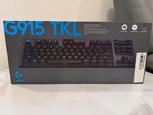 Mechaniczna klawiatura do gier Logitech G915 TKL Lightspeed - czarna (brązowa dotykowa) - Zdjęcie 1 z 3