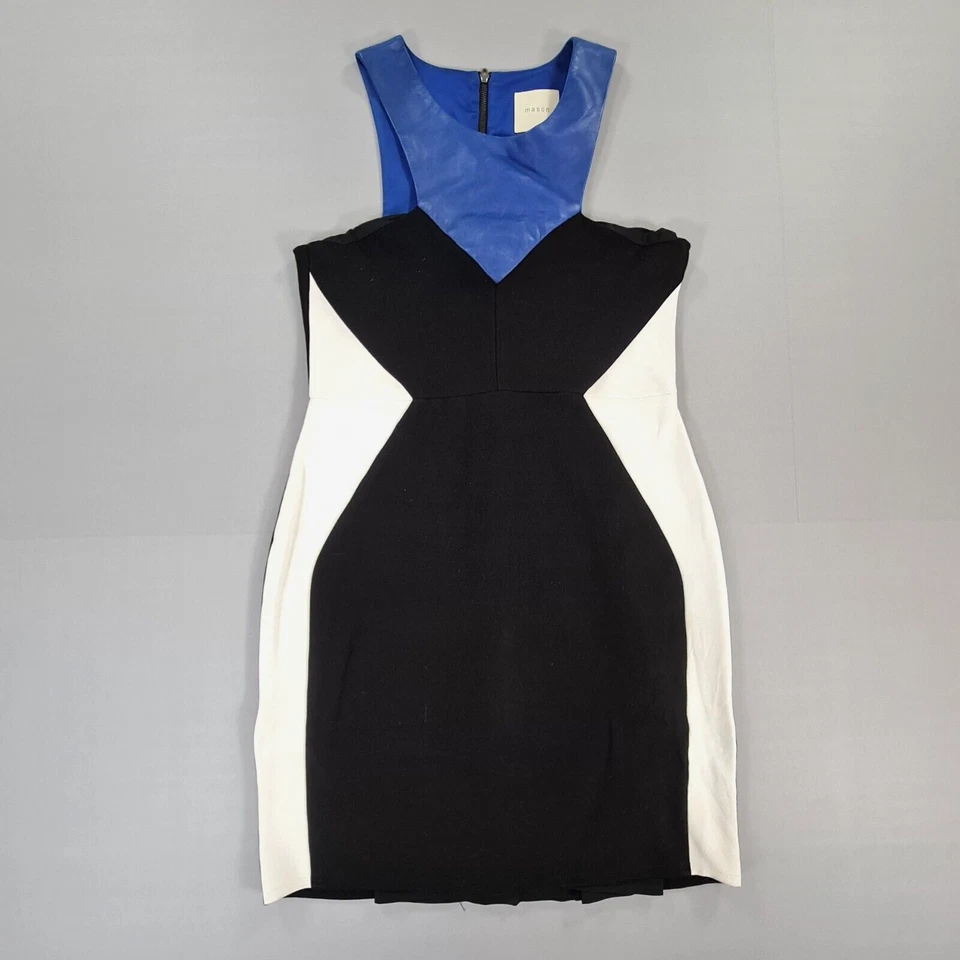 Mini Vestido para Mujer Mason by Michelle Mason Mediano Negro Azul Ponte Cuero Foto 1 de 4