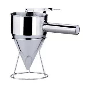 Pancake Batter Dispenser 1200ml Stainless Steel Funnel With Stand Baking Cakes - Picture 1 of 6