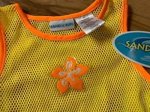 NWT Sand N Sun Yellow Mesh COVERUP Sz 24 Month Beachwear - Picture 1 of 2