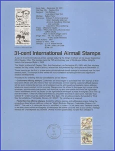 USA8 #C91-92 U/A SOUVENIR PAGE FDC STR2  Wright Brothers - Picture 1 of 1