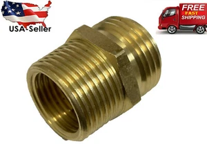 3/4 Male or 1/2 Female NPT Pipe to 3/4 Male Garden Hose GHT Thread Adapter  - Picture 1 of 5