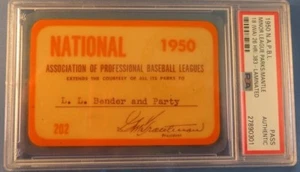 1950 Mickey Mantle PSA Ticket Pass NAPBL/Minor League/26 HR/.383 BA/Age 18 ⚾️ - Picture 1 of 7