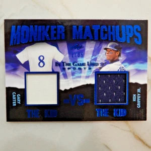 Ken Griffey Jr, Carter 2020 Leaf #MM-21 ITG Sports Moniker Matchups Blue SP /35 - Bild 1 von 2