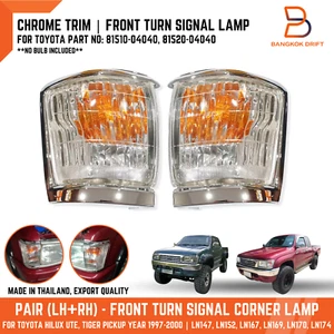 CHROME TRIM FRONT CORNER LIGHT TURN SIGNAL LAMP FOR TOYOTA HILUX UTE 97-00 LN152 - Picture 1 of 7