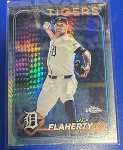 2024 Topps Chrome #56 Jack Flaherty Magenta Speckle Refractors #/350 - Picture 1 of 2