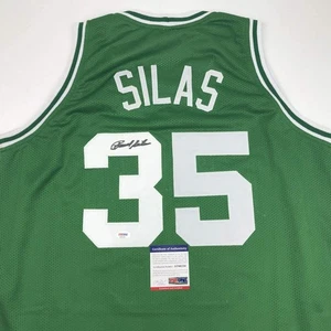 Autographed/Signed Paul Silas Boston Green Basketball Jersey PSA/DNA COA - Picture 1 of 4