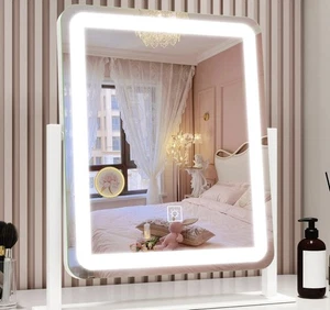 New Vanity Mirror with Lights 15” X 12.6" LED Lighted Makeup Mirror Makeup - Picture 1 of 9