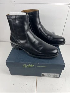Florsheim Midtown Zip Plain Toe Men's Boot - Black - New - Picture 1 of 8